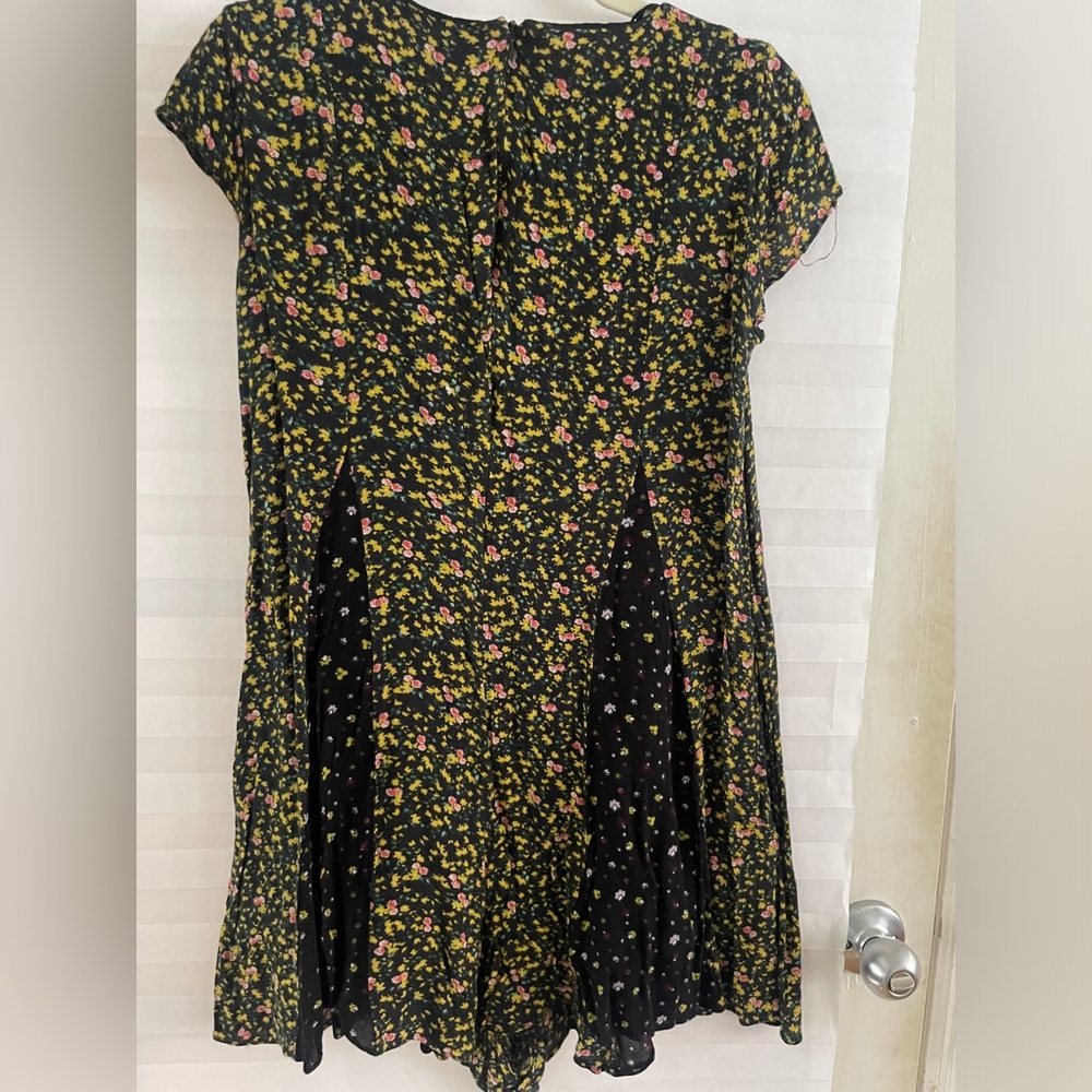 Two tone floral Romper